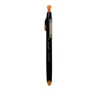 12-Premere silenziosamente la penna gel con due perline per spazzolare l'esame. Penna nera-Asta nera-0,5 mm.