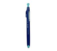 12-Premere silenziosamente la penna gel con due perline per spazzolare l'esame penna nera-blu scuro-0,5 mm.