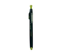 12-Premere silenziosamente la penna gel con due perline per spazzolare l'esame penna nera-verde scuro-0,5 mm.
