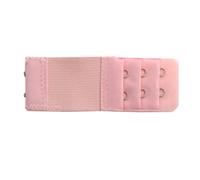 12 prolunghe per reggiseno da donna, elastico, con fibbia di estensione, 3 file, 2 ganci, per reggiseno, morbido e comodo, chiusura di prolunga, rosa chiaro