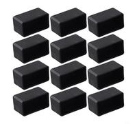 12 protezioni in gomma per gambe di sedie e tavoli, per evitare graffi sul pavimento e ridurre il rumore durante la regolazione del posizionamento dei mobili (25 x 50 mm)