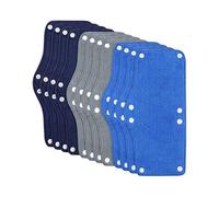 12 protezioni per casco in cotone per casco rigido, assorbono il sudore e traspiranti, fodera per casco di sicurezza con chiusure, nero/grigio/blu navy