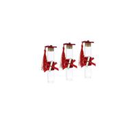 PuntoCasaStore 12X Provetta Portaconfetti Vetro Laurea con Nappina Tocco Rosso 12x2.5 cm BOMBONIERA