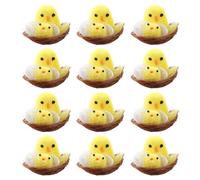 12 pulcini di Pasqua Decorazioni pasquali Mini pulcino soffice con nido