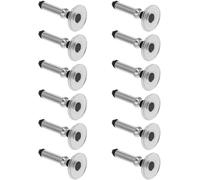 12 punte di ricambio universali per touch screen, di forma rotonda, di colore argento, per touch screen, penne a disco, penne stilo, dischi rotondi argentati, per dispositivi touch screen