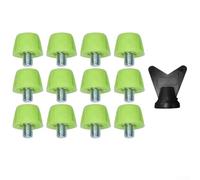 12 punte per scarpe da calcio in nylon resistente alle intemperie per un funzionamento affidabile in aree di gioco interne ed esterne (verde)