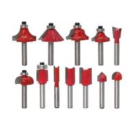 12 pz 1/4 di pollice SHANK Fresa Router Bit Set Taglierina for Legno Carburo Shank Mill Lavorazione Del Incisione Utensili Da Taglio