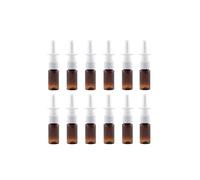 12 PZ 20 ml Riutilizzabile In Plastica Ambra Bottiglie Spray Nasale Nebulizzatore Fine Detergente Naso Contenitori Fiale