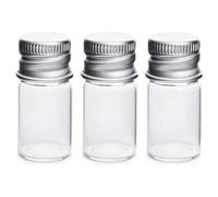 12 PZ 30 ML 1 OZ Mini Vuoto Vuoto Bottiglia di Vetro Vuoto con Coperchio a Vite di Alluminio Candy Campione Jar Vial Holder Contenitore Cosmetico