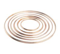 12 Pz 6 Dimensioni Anelli In Metallo Per Catturare Sogni Oro Ghirlande Floreali