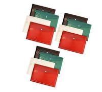 12 pz A 4 File Bag Retro Documenti Bag File Cartelle Sacchetto di Immagazzinaggio Facile da Usare Cartella Documenti Scuola Forniture Ufficio