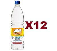 12 PZ ALBA ACETO PLUS MULTIUSO ACETO BIANCO DI ALCOL 1LT NATURALE PULISCE LUCIDA