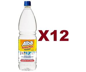 12 PZ ALBA ACETO PLUS MULTIUSO ACETO BIANCO DI ALCOL 1LT NATURALE PULISCE LUCIDA