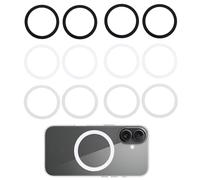 12 Pz Anello Magnetico, Potente Ventosa Adesivi ad Anello in Metallo Senza Magnete Compatibile con Magsafe le Custodie iPhone Serie 16/15/14/13/12/11, Ricarica Wireless e Supporti per Auto