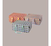 12 Pz Bag Box Geometric Multicolor Ideale per Confezioni Pasquali e Porta Colombe 33,5x23,5x14cm