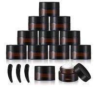 12 Pz Barattoli Cremavuoti, 20ml Contenitore Cosmetico, Vasetto Cosmetico, Contenitore Riutilizzabile, Barattoli diViaggio per Cosmetici con Coperchio per Creme, Lozioni, Nail Art Perle - Ambra