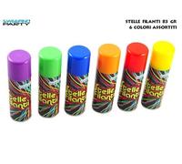 12 PZ BOMBOLETTA STELLE FILANTI MULTICOLORE 83 GR CARNEVALE FESTA