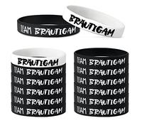 12 Pz Braccialetti Silicone Uomo Braccialetti Addio al Celibato Bracciale Uomo Gomma Sport Accessori Addio al Celibato Sposo Decorazioni Nuziali Matrimonio Scritte Tedesche Bräutigam Team