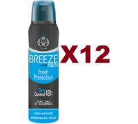 12 PZ BREEZE MEN FRESH PROTECTION DEO CONTROL 48H DEODORANTE SPRAY 150ML
