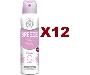 12 PZ BREEZE PERFECT BEAUTY DEODORANTE SPRAY 150ML