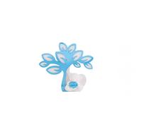 12 pz calamita magnete albero orsetto cuore celeste 2x8x7 cm bomboniera nascita