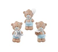 12 PZ Calamita magnete ORSO ORSETTO CELESTE in resina 5.5 cm BOMBONIERA 1FHL