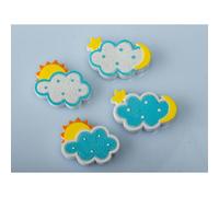 12 PZ Calamita magnete resina NUVOLA NUVOLETTA CELESTE BOMBONIERA 050Y