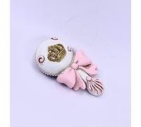 12 PZ Calamita magnete resina SONAGLIO ROSA corona oro BOMBONIERA