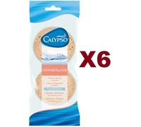 12 PZ CALYPSO DEMAQUILLAGE SPUGNA VEGETALE COTONE E LINO LEVA TRUCCO VISO