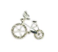 12 PZ Ciondolo con strass a forma di BICICLETTA decorazione bomboniera 01Y8
