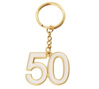 12 pz ciondolo zama 50 anni 4 cm con portachiavi dorato decorazione bomboniera s