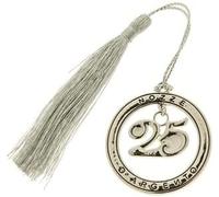 12 pz ciondolo zama cerchio 25 anni nozze argento con nappina silver d.4 cm bomb