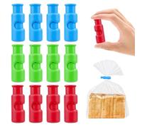 12 Pz Clip per Sacchetti Alimentari con Chiusura a Pressione, Pinze Chiudi Sacchettio, Chiusura Sacchetti Alimenti, Clip Chiudi Sacchettio per sigillare e mantenere freschi snack pane e congelatore