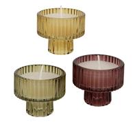 12 PZ COLOR Candela Alzatina di vetro 5.5 cm BOMBONIERA 1FQ1