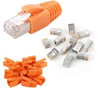 12 Pz Connettori RJ45 Schermati in Metallo CAT6 Spina Modulare - Cat6 FTP 8P8C R