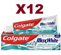 12 PZ DENTIFRICIO COLGATE MAX WHITE CRISTALLI BIANCHI SBIANCANTE 75ML