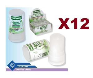 12 PZ DEO STICK ALLUME DI ROCCA 120gr. DEODORANTE IN PIETRA NATURALE FATIGATI