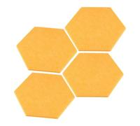 12 Pz Esagonale Feltro Spille Bordo autoadesivo Memo Board Bacheca Muro Piastrelle Decorative Parete Con Push Spilli per Ufficio,Casa,Foto(Yellow 9mm)