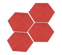 12 Pz Esagonale Feltro Spille Bordo autoadesivo Memo Board Bacheca Muro Piastrelle Decorative Parete Con Push Spilli per Ufficio,Casa,Foto(Red 8.5mm)
