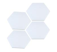 12 Pz Esagonale Feltro Spille Bordo autoadesivo Memo Board Bacheca Muro Piastrelle Decorative Parete Con Push Spilli per Ufficio,Casa,Foto(White 9mm)