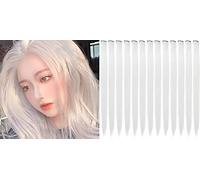 12 pz Estensioni dei capelli lisci di colore Clip da 22 pollici Clip sintetica nelle estensioni dei capelli Punti salienti del partito Clip sintetica in posticcio lungo per le donne (bianco)