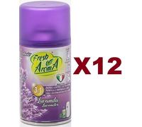 12 PZ FRESH AROMA DEODORANTE AMBIENTE LAVANDA RICARICA 250ML DEO