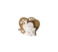 12 Pz Gesetto Calice Comunione Cuore Legno 5,5 CM Bomboniera Applicazione Gesso
