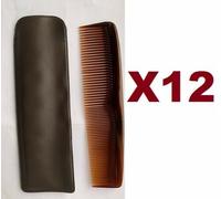 12 PZ GRAND CHIC PETTINE TASCABILE DOPPIO CON CUSTODIA VARI COLORI DOPPIA DENTA.