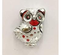 12 PZ Gufo Gufetto Laurea Calamita magnete silver e rosso