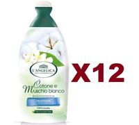12 PZ L'ANGELICA BAGNOSCHIUMA COTONE &MUSCHIO BIANCO 500ML VELLUTANTE