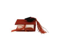 12 PZ Libro portaconfetti Velluto Rosso e Tocco nero BOMBONIERA LAUREA 0Y7I