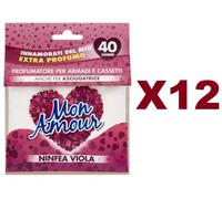 12 PZ MON AMOUR PROFUMATORE PER ARMADI E CASSETTI ASCIUGATRICE NINFEA VIOLA