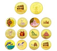 12 Pz Monete d'oro della Fatina dei Denti, Tooth Fairy Coins, Monete da Collezione Colorate da Fatina dei Denti, Souvenir della Fatina dei Denti, Regali della Fatina dei Denti per Ragazzi e Ragazze