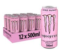 12 pz Monster Energy Ultra Strawberry Dreams Zero Sugar lattina 500 ML